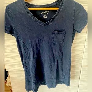 Dark blue warn style v neck